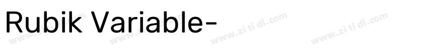 Rubik Variable字体转换